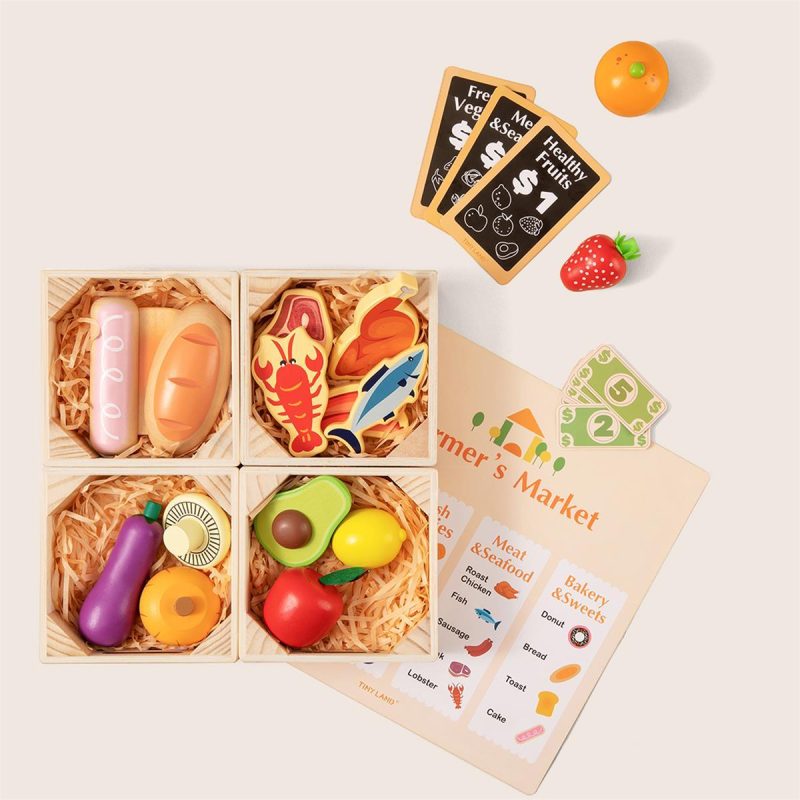 tiny land r wooden play food for kitchen with no rack tiny land 3